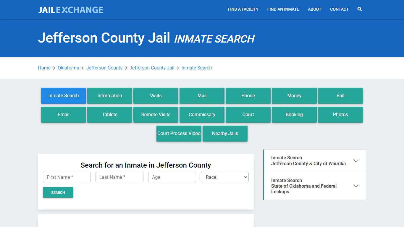 Jefferson County Jail, OK Inmate Search: Roster & Mugshots