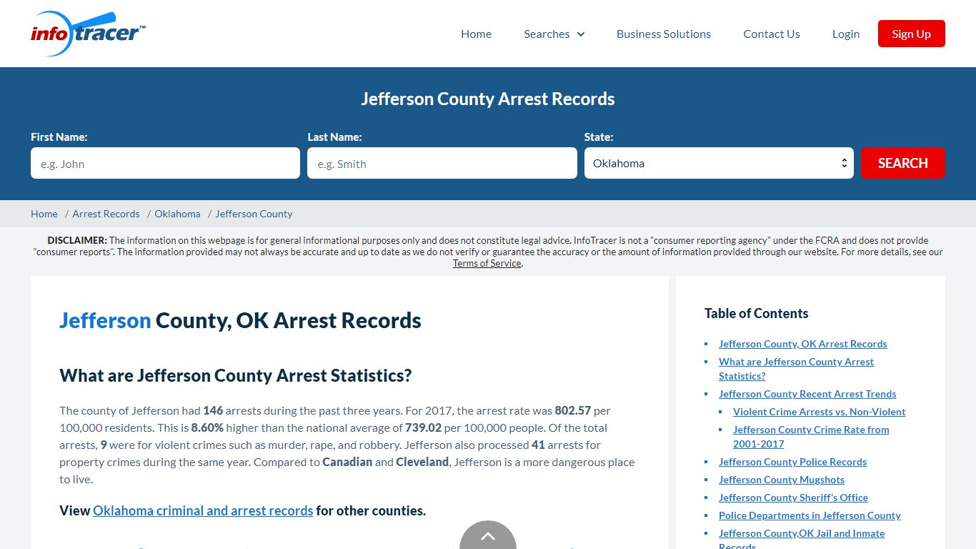 Jefferson County, OK Arrests, Mugshots & Jail Records - InfoTracer